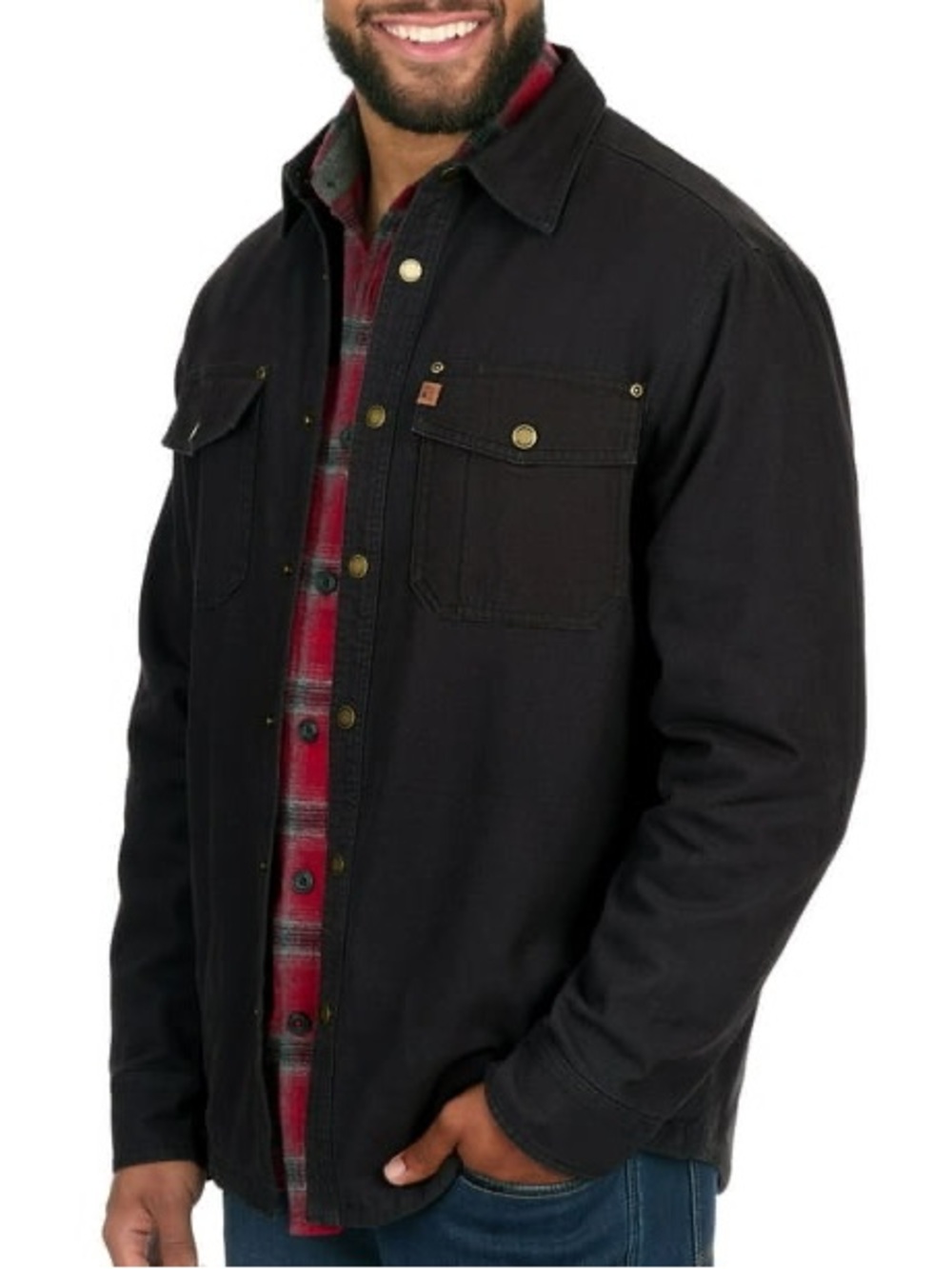 Coleman Men's Fleece Lined Canvas Shirt Jacket - Picture 2 of 5